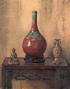 Hubert Vos, Red Chinese Vase